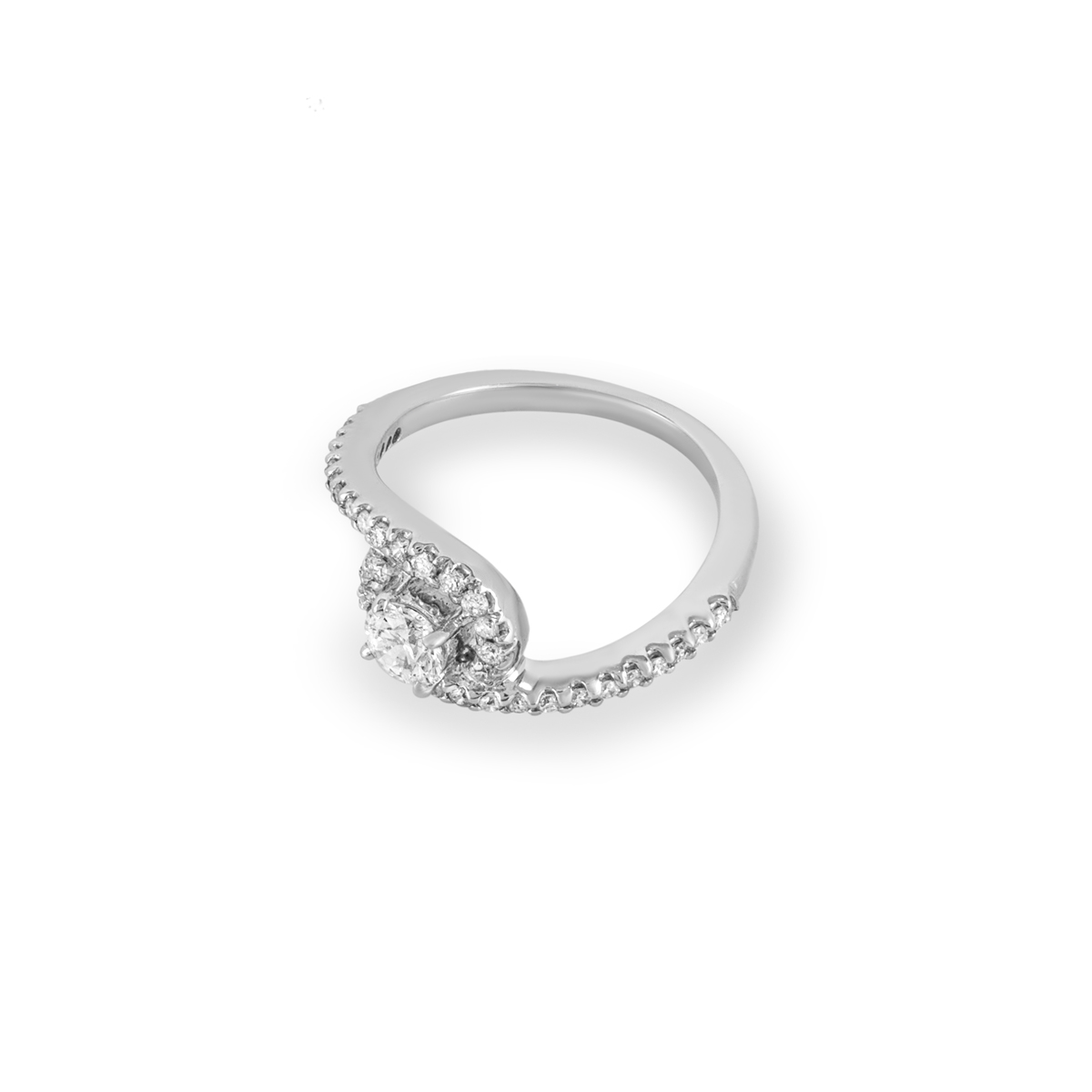 White Gold Round Brilliant Cut Diamond Ring 0.32ct I/VS2